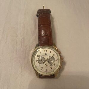 Charles Hubert Paris Leather Strap Watch